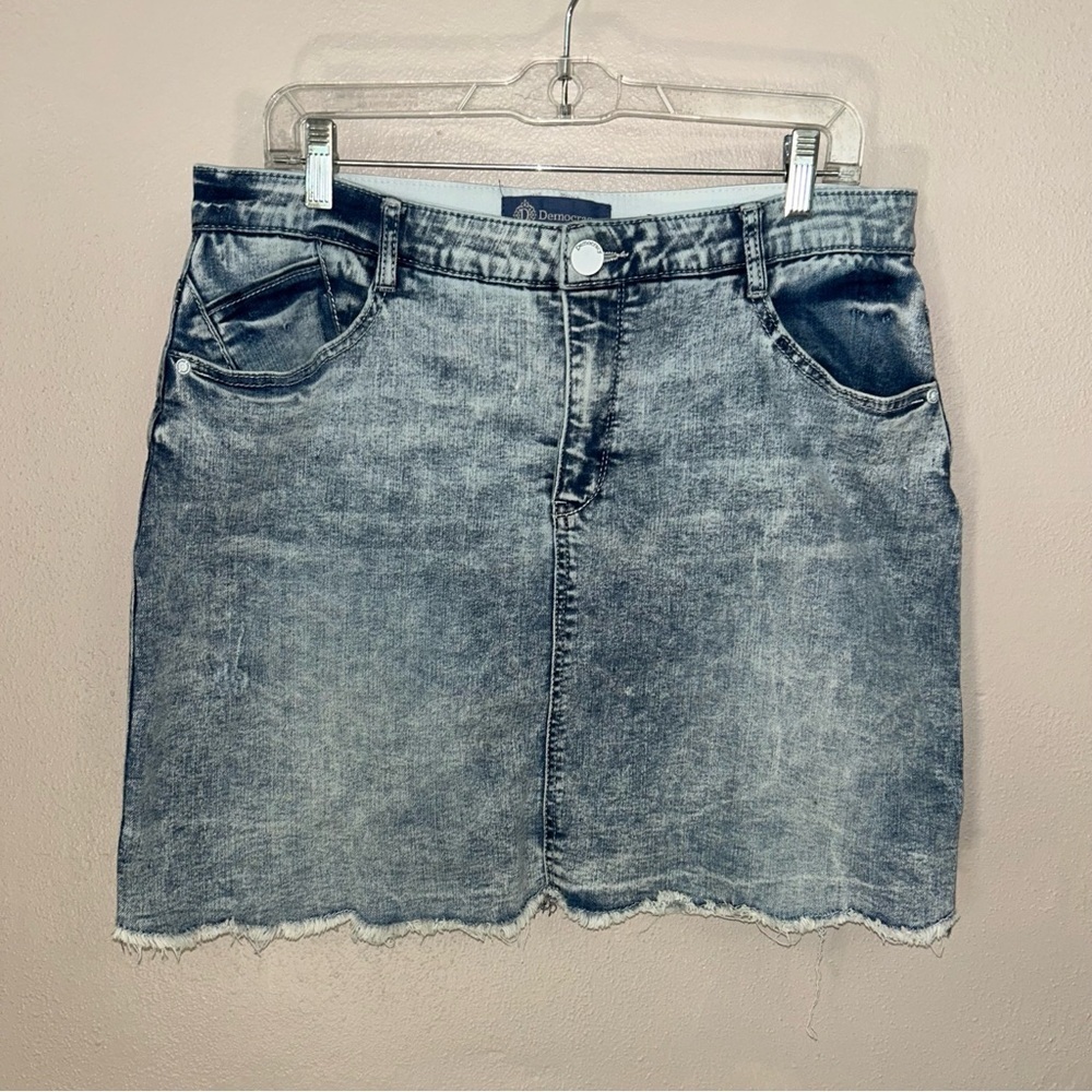 Democracy Washed Black Mini Skirt